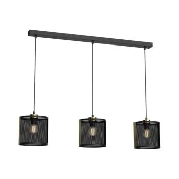 Csillár zsinóron KAGA 3xE27/60W/230V fekete/arany 4150 kép