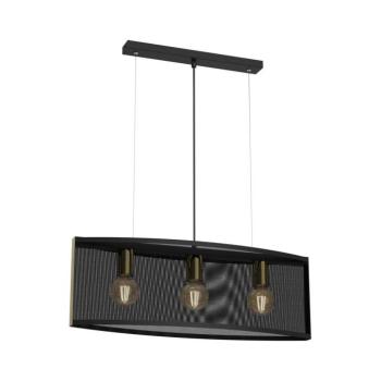 Csillár zsinóron KAGA 3xE27/60W/230V fekete/arany 4152 kép