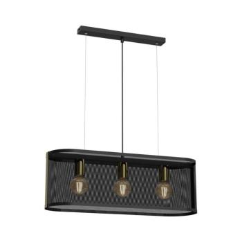 Csillár zsinóron KAGA 3xE27/60W/230V fekete/arany 4151 kép