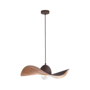Csillár zsinóron KAPELLO 1xE27/60W/230V átm. 55 cm barna/réz 32352 kép