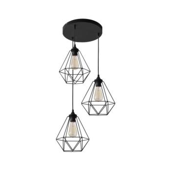Csillár zsinóron KARO 3xE27/15W/230V W-KD 1311/3 BK-B kép