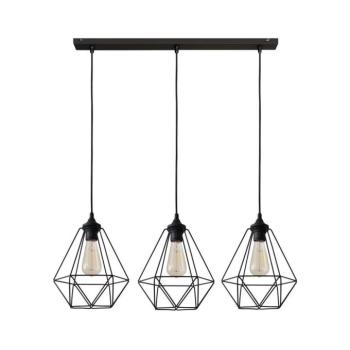 Csillár zsinóron KARO 3xE27/15W/230V W-L 1311/3 BK-B kép