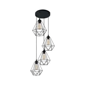 Csillár zsinóron KARO 4xE27/15W/230V W-KD 1311/4 BK-B kép
