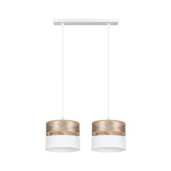 Csillár zsinóron LIMA 2xE27/60W/230V arany/fehér 0878 kép