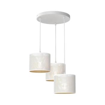 Csillár zsinóron LOFT SHADE 3xE27/60W/230V fehér/arany 5268 kép