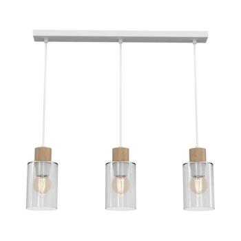 Csillár zsinóron MADERA 3xE27/60W/230V fehér/fa MLP8555 kép