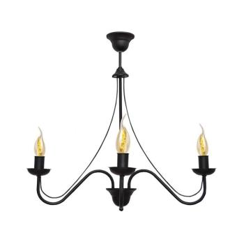 Csillár zsinóron MALBO II 3xE14/10W/230V W-2940/3 BK kép