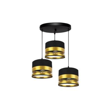 Csillár zsinóron MILO 3xE27/60W/230V arany/fekete 0350 kép