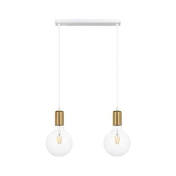 Csillár zsinóron MIROS 2xE27/60W/230V fehér/arany 0133 kép