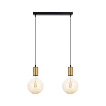 Csillár zsinóron MIROS 2xE27/60W/230V fekete/arany 0254 kép