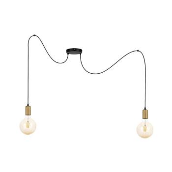 Csillár zsinóron MIROS 2xE27/60W/230V pók fekete/arany 0258 kép