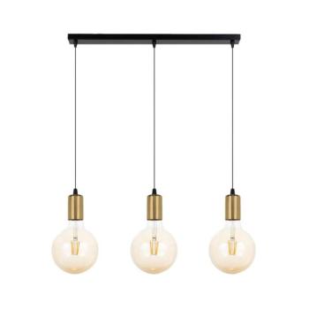 Csillár zsinóron MIROS 3xE27/60W/230V fekete/arany 0255 kép