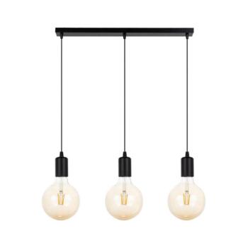 Csillár zsinóron MIROS 3xE27/60W/230V fekete 0056 kép