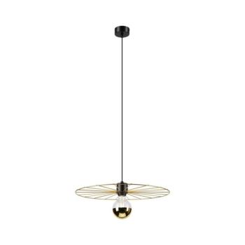 Csillár zsinóron MONTANA 1xE27/15W/230V átm. 45 cm arany/fekete LM-1.265/450 kép