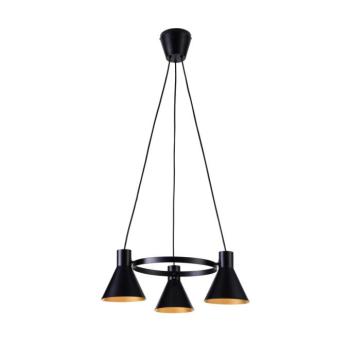 Csillár zsinóron MORE 3xE27/40W/230V fekete 33-71156 kép