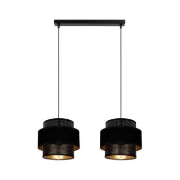 Csillár zsinóron NESS 2xE27/60W/230V fekete 0982 kép