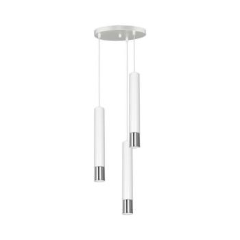 Csillár zsinóron NEST 3xGU10/8W/230V fehér/fényes króm 1055 kép