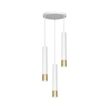 Csillár zsinóron NEST 3xGU10/8W/230V kerek fehér/arany 1564 kép