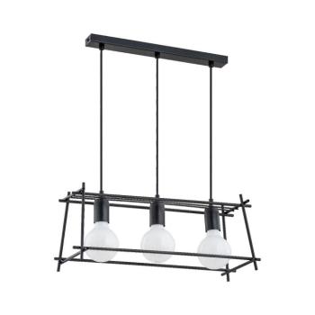 Csillár zsinóron NETI 3xE27/15W/230V fekete 62039 kép