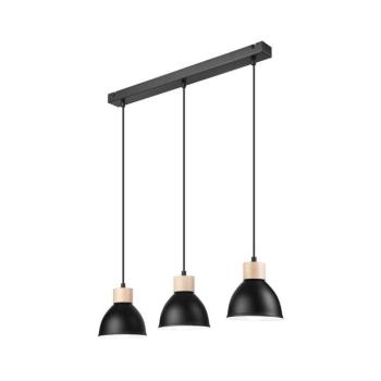 Csillár zsinóron NICO 3xE27/60W/230V fekete LM-3.143 black kép