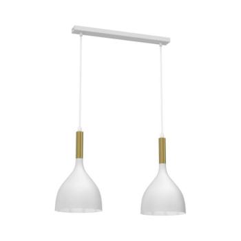 Csillár zsinóron NOAK 2xE27/15W/230V fehér/arany 3956 kép