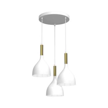 Csillár zsinóron NOAK 3xE27/15W/230V fehér/arany 3898 kép
