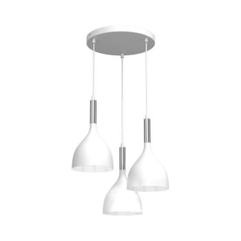 Csillár zsinóron NOAK 3xE27/15W/230V fehér/króm 3901 kép