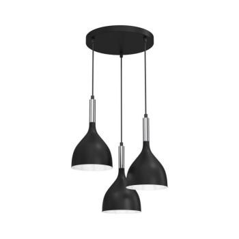 Csillár zsinóron NOAK 3xE27/15W/230V fekete/króm 3895 kép