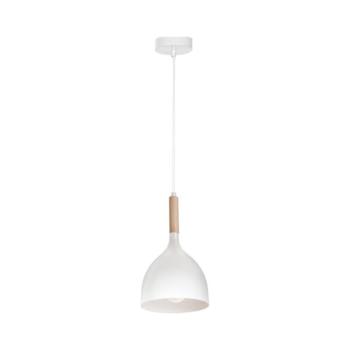 Csillár zsinóron NOAK WOOD 1xE27/15W/230V fehér/bükkfa 1194 kép