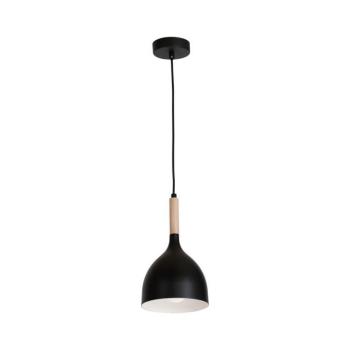 Csillár zsinóron NOAK WOOD 1xE27/15W/230V fekete/bükkfa 1191 kép