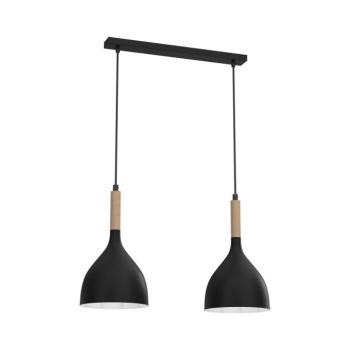 Csillár zsinóron NOAK WOOD 2xE27/15W/230V fekete/bükkfa 3730 kép