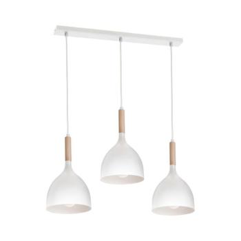 Csillár zsinóron NOAK WOOD 3xE27/15W/230V fehér/bükkfa 1196 kép