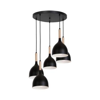 Csillár zsinóron NOAK WOOD 5xE27/60W/230V 1878 kép