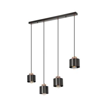 Fekete fém függőlámpa 12x75 cm Olena – Candellux Lighting kép