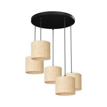 Csillár zsinóron RATTAN 5xE27/60W/230V rattan 5283 kép