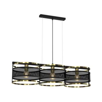 Csillár zsinóron RIM 3xE27/60W/230V fekete/arany 3904 kép