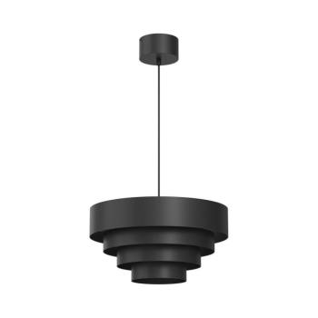 Csillár zsinóron RINGS 1xE27/15W/230V fekete 3512 kép