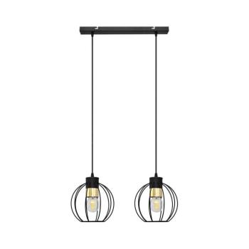 Csillár zsinóron STARLIGHT 2xE27/15W/230V fekete/arany W-L 1399/2 BK+GO kép