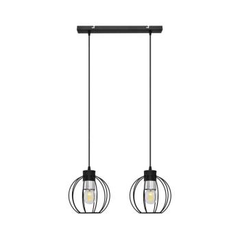 Csillár zsinóron STARLIGHT 2xE27/15W/230V fekete/ezüst W-L 1399/2 BK+CH kép