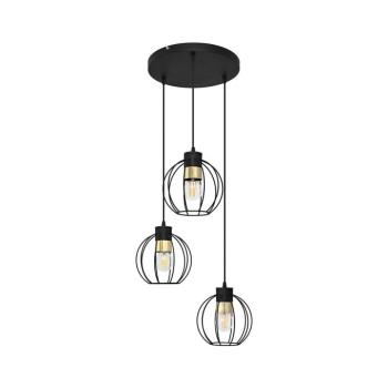 Csillár zsinóron STARLIGHT 3xE27/15W/230V fekete/arany W-KD 1399/3 BK+GO kép