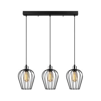 Tel Long fekete 3 izzós függőlámpa - Opviq lights kép