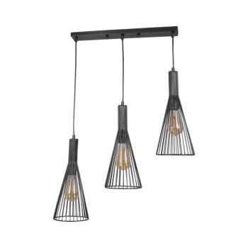 Csillár zsinóron TIANA 3xE27/20W/230V fekete 328366 kép