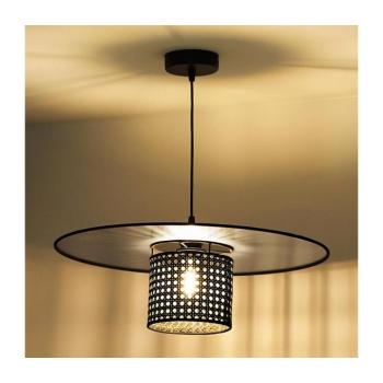 - Csillár zsinóron TOKYO RATTAN 1xE27/15W/230V átm. 50 cm fekete/ezüst 603164