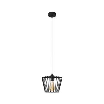 Csillár zsinóron TORRI 1xE27/15W/230V átm. 23 cm fekete W-KM 1345/1 BK-B kép