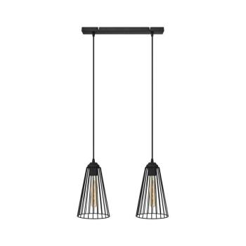 Csillár zsinóron TORRI 2xE27/15W/230V fekete W-L 1344/2 BK-B kép