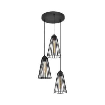 Csillár zsinóron TORRI 3xE27/15W/230V fekete W-KD 1344/3 BK-B kép
