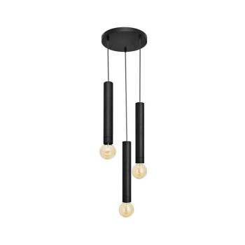 Csillár zsinóron TUBA 3xE27/15W/230V fekete W-KD 1117/3 BK kép