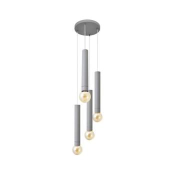 Csillár zsinóron TUBA 4xE27/15W/230V szürke W-KD 1117/4 GR kép
