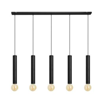 Csillár zsinóron TUBA 5xE27/15W/230V fekete W-L 1117/5 BK kép