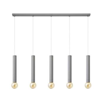 Csillár zsinóron TUBA 5xE27/15W/230V szürke W-L 1117/5 GR kép